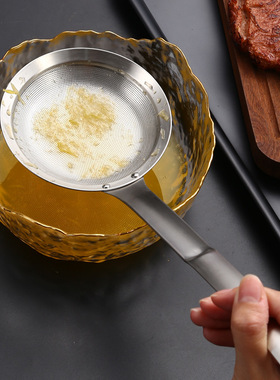 德国304不锈钢食品级超密漏勺捞油沫肉汤打沫勺家用油渣过滤细网