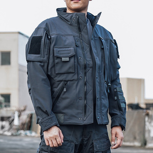 Soft shell jacket软壳冲锋衣战术机车户外野营保暖夹克抓绒衣