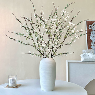 侘寂风雪柳枝仿真花高级感逼真绿植假花摆设客厅餐桌装饰花艺摆件