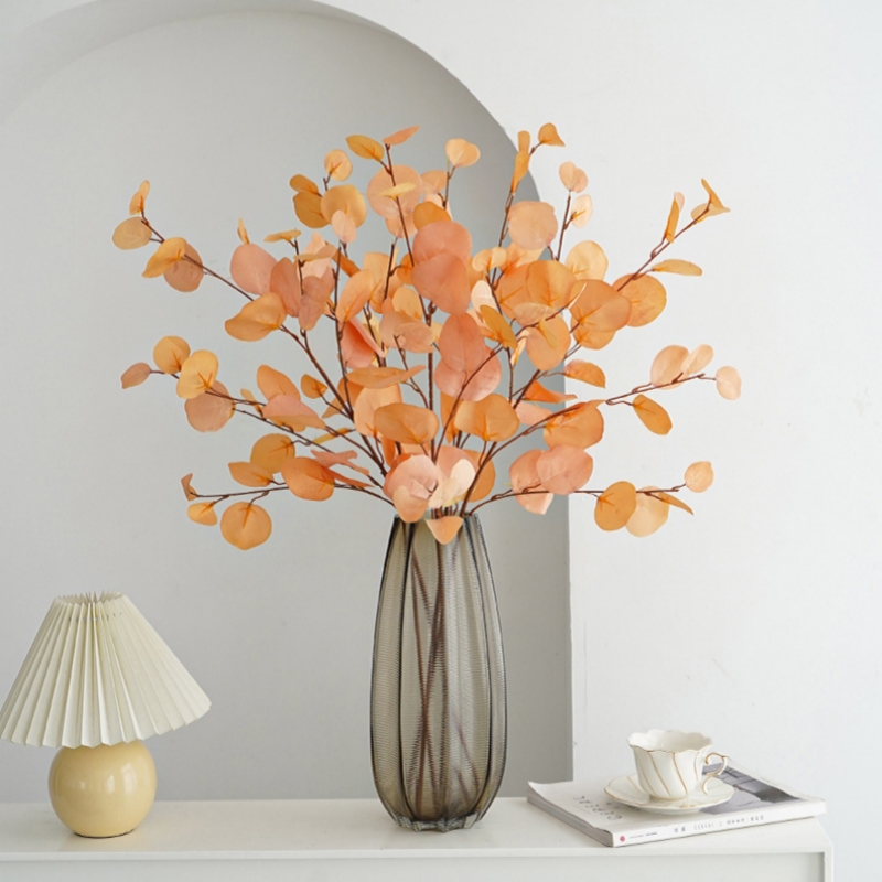 北欧ins秋色尤加利叶仿真花