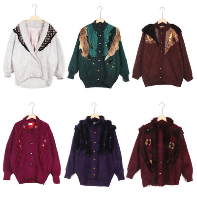 安哥拉兔毛狐毛领水貂毛外套