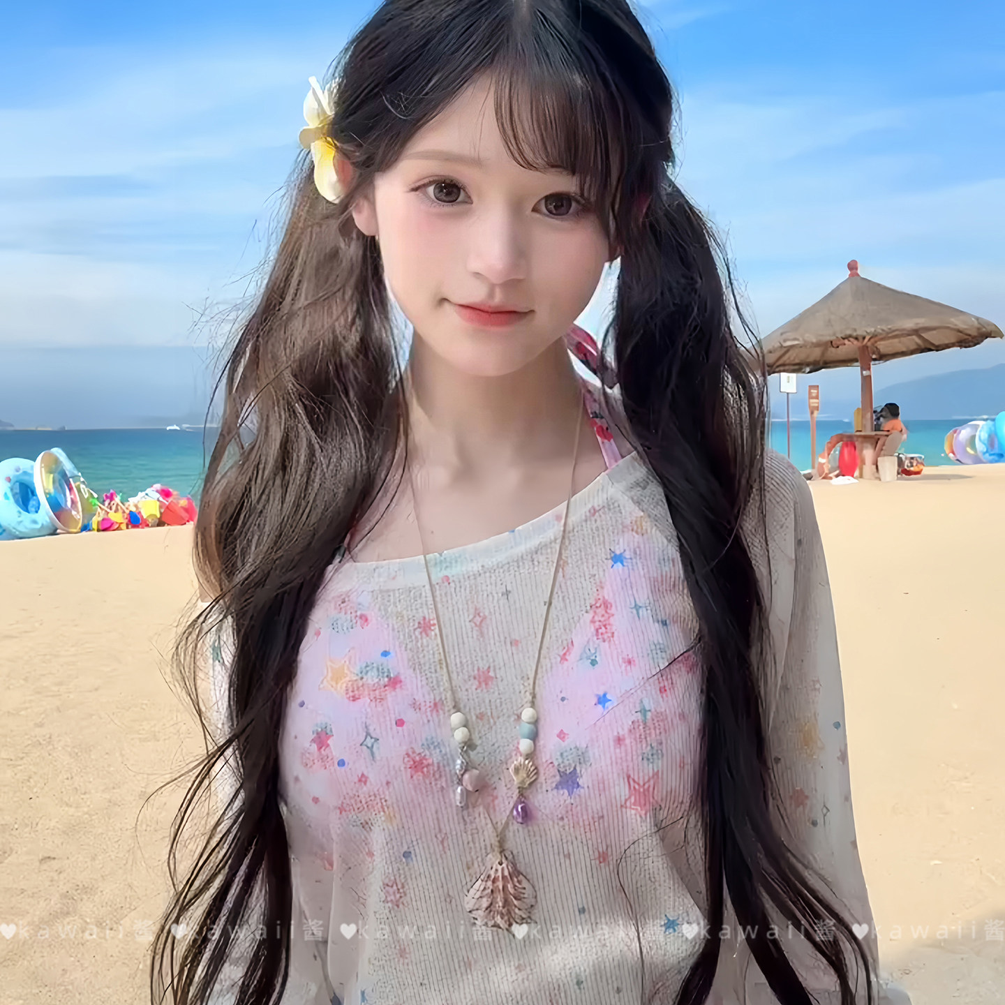 夏日海边度假风天然粉色贝壳项链女2025新款编织锁骨链设计感颈链,饰品/流行首饰/时尚饰品新,项链,淘宝优惠券,粉丝福利购,淘宝优惠卷