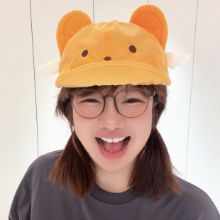 甜美卡通小熊耳朵翅膀棒球帽女春夏宽檐显脸小鸭舌帽遮阳百搭帽子