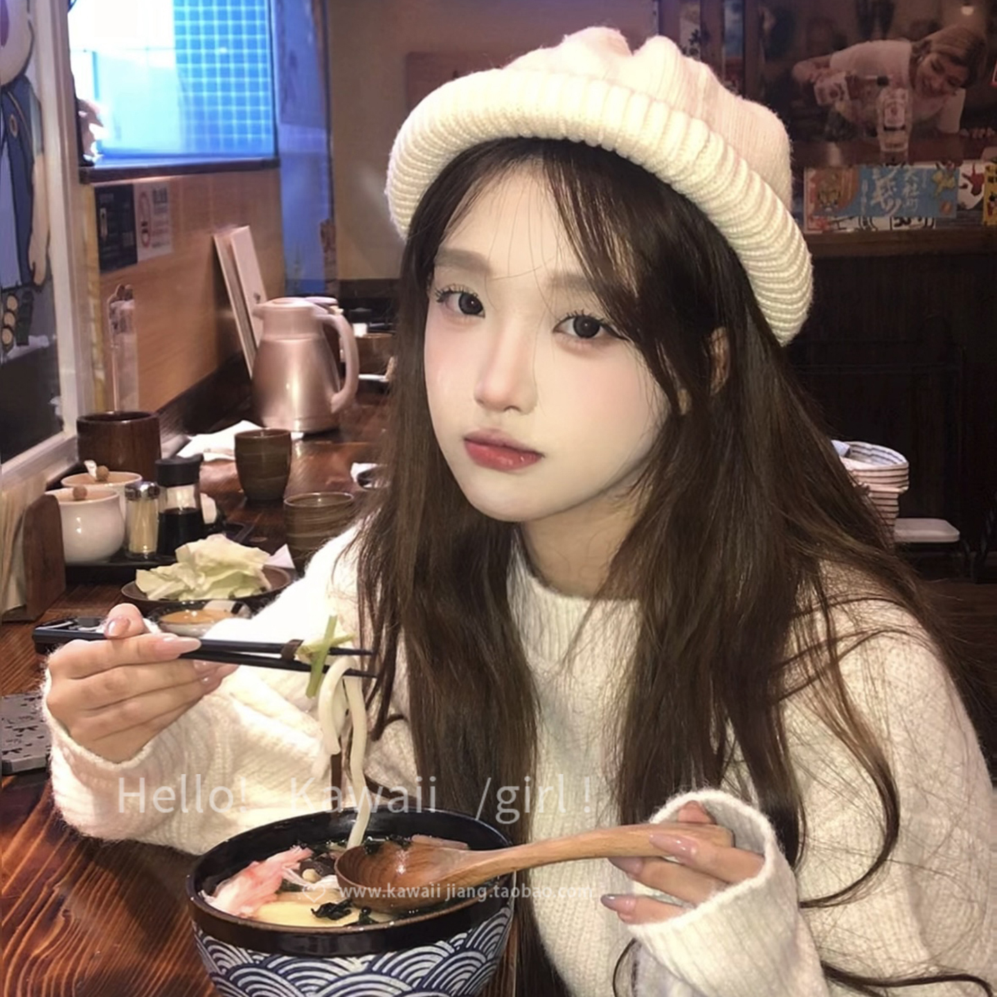 可爱纯羊毛毛线渔夫帽子