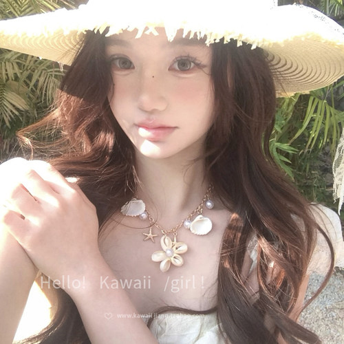 夏威夷度假风海星贝壳珍珠项链