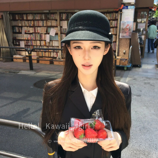 法式英伦赫本风羊毛马术帽复古高级感显脸小贝雷帽子休闲百搭礼帽