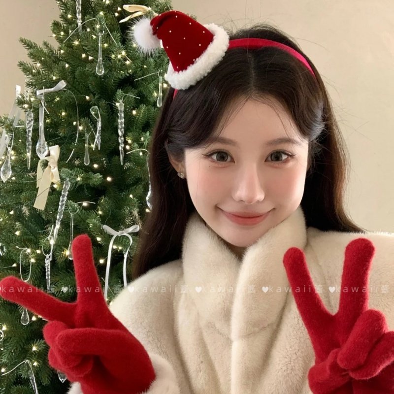 圣诞节可爱红色圣诞帽子毛绒发箍游乐园拍照发饰秋冬洗脸发卡头箍,饰品/流行首饰/时尚饰品新,发饰,淘宝优惠券,粉丝福利购,淘宝优惠卷