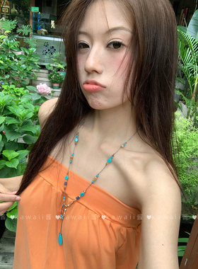 云南旅游度假风绿松石串珠项链