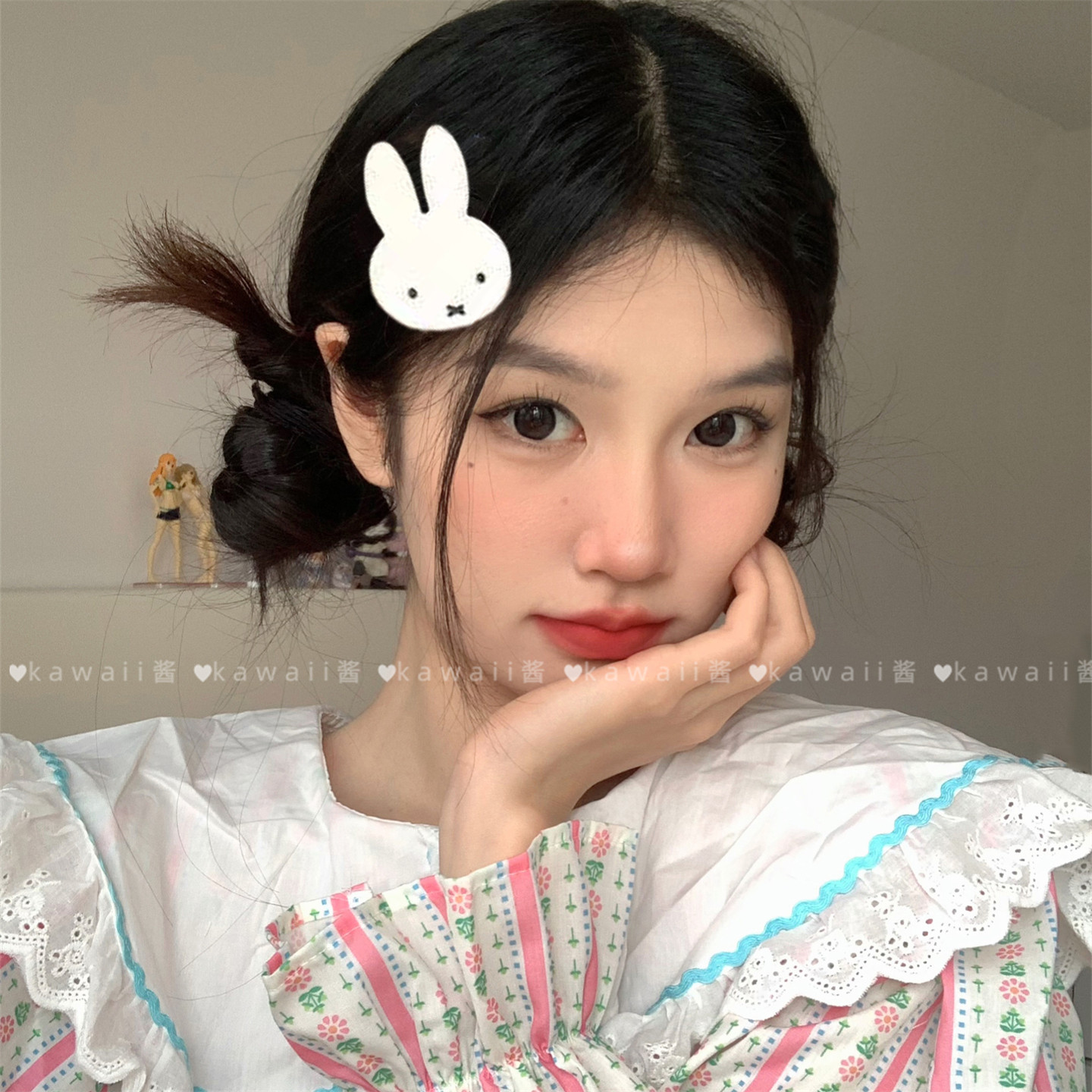 韩系可爱米菲兔发夹甜美少女心萌妹侧边夹ins风小众百搭拍照发饰