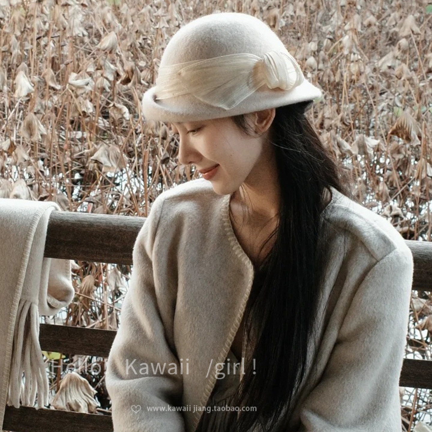 赫本风羊毛呢贝雷帽子真丝麻冬季法式复古优雅气质盆帽名媛风礼帽,服饰配件/皮带/帽子/围巾,帽子,淘宝优惠券,粉丝福利购,淘宝优惠卷