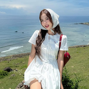 法式 编发发带女 波点三角巾韩系多功能时髦防晒透气头巾2026春季