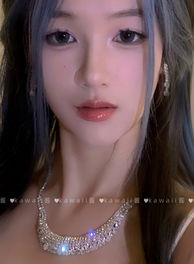 宫廷风爆闪满钻星河项链