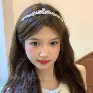 公主皇冠发箍锆石五角星头箍发饰气质百搭碎发头饰新娘生日礼物女