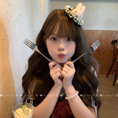 甜美巧克力米菲兔小蛋糕礼帽发夹日系可爱Lolita侧边夹女拍照发饰