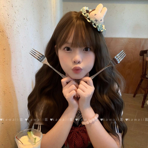 甜美巧克力米菲兔小蛋糕礼帽发夹日系可爱Lolita侧边夹女拍照发饰