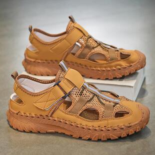 男夏季 防滑运动沙滩鞋 透气镂空包头洞洞鞋 涉水溯溪鞋 男士 徒步凉鞋