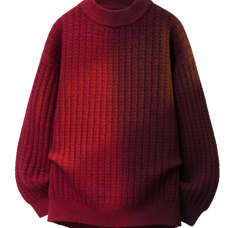 新款秋冬男毛衣上衣线衣可外穿慵懒风高品质针织打底套头宽松