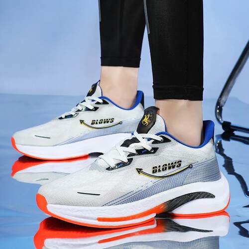 跑鞋男体育生男跑步鞋春夏季爆米花青少年学生超轻减震网面运动鞋