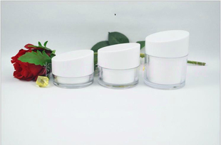 白色斜盖膏霜瓶 20g30g50g眼霜日霜晚霜面膜瓶子 现货可批发