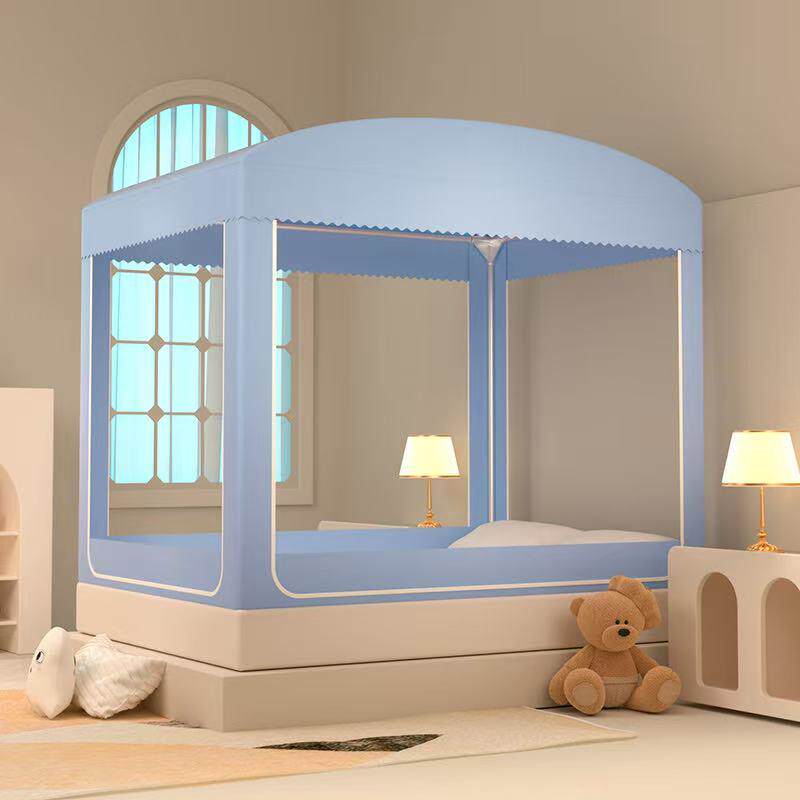 遮光防蚊虫蚊帐寝室双层加厚防螨儿童宿舍空调房双人加厚保暖