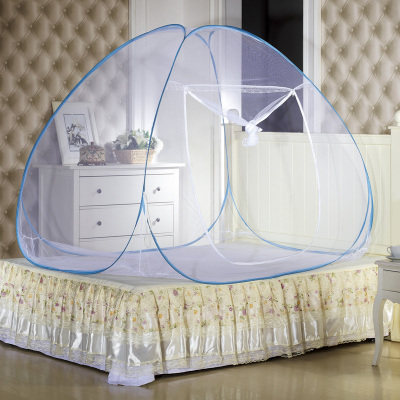 蚊帐蒙古包加密单门有底拉链折叠学生蚊帐免安装1米1.2m1.5m1.8m