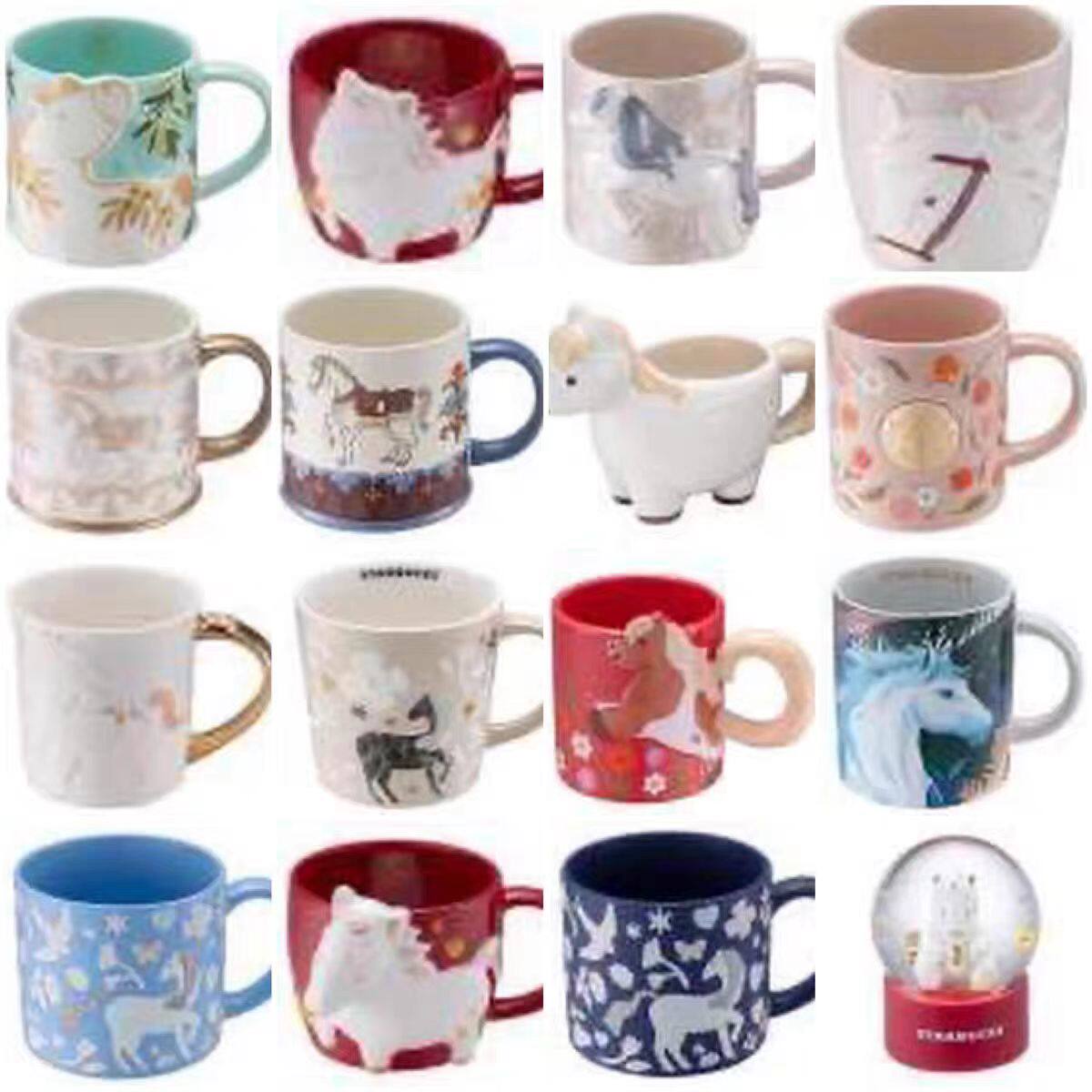 中国台湾星巴克26年新年马年生肖杯陶瓷不锈钢保温吸管招财钥匙链,模玩/动漫/周边/娃圈三坑/桌游,盒蛋/扭蛋/联名摆件,淘宝优惠券,粉丝福利购,淘宝优惠卷