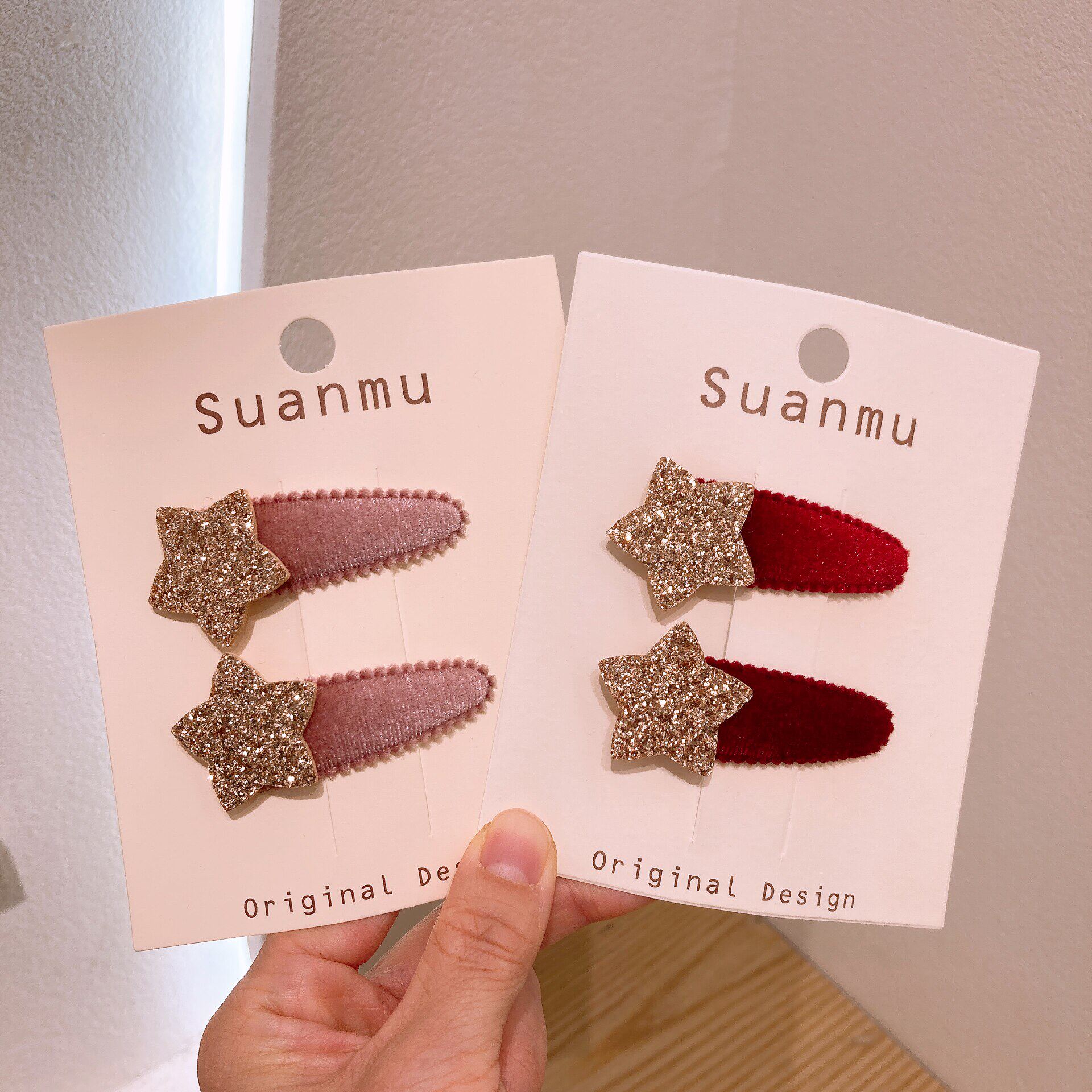 可爱发卡儿童发饰星星发夹宝宝女童BB夹丝绒公主刘海头饰