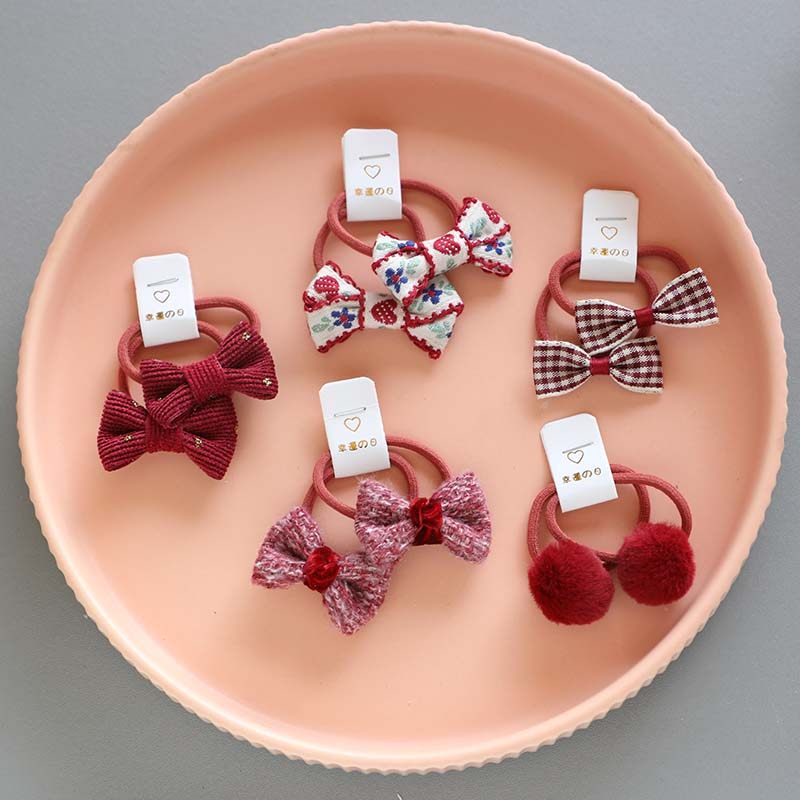 新年10根小号蝴蝶结宝宝皮筋毛球女童发绳头绳儿童头饰发饰发圈,童装/婴儿装/亲子装,发饰,淘宝优惠券,粉丝福利购,淘宝优惠卷