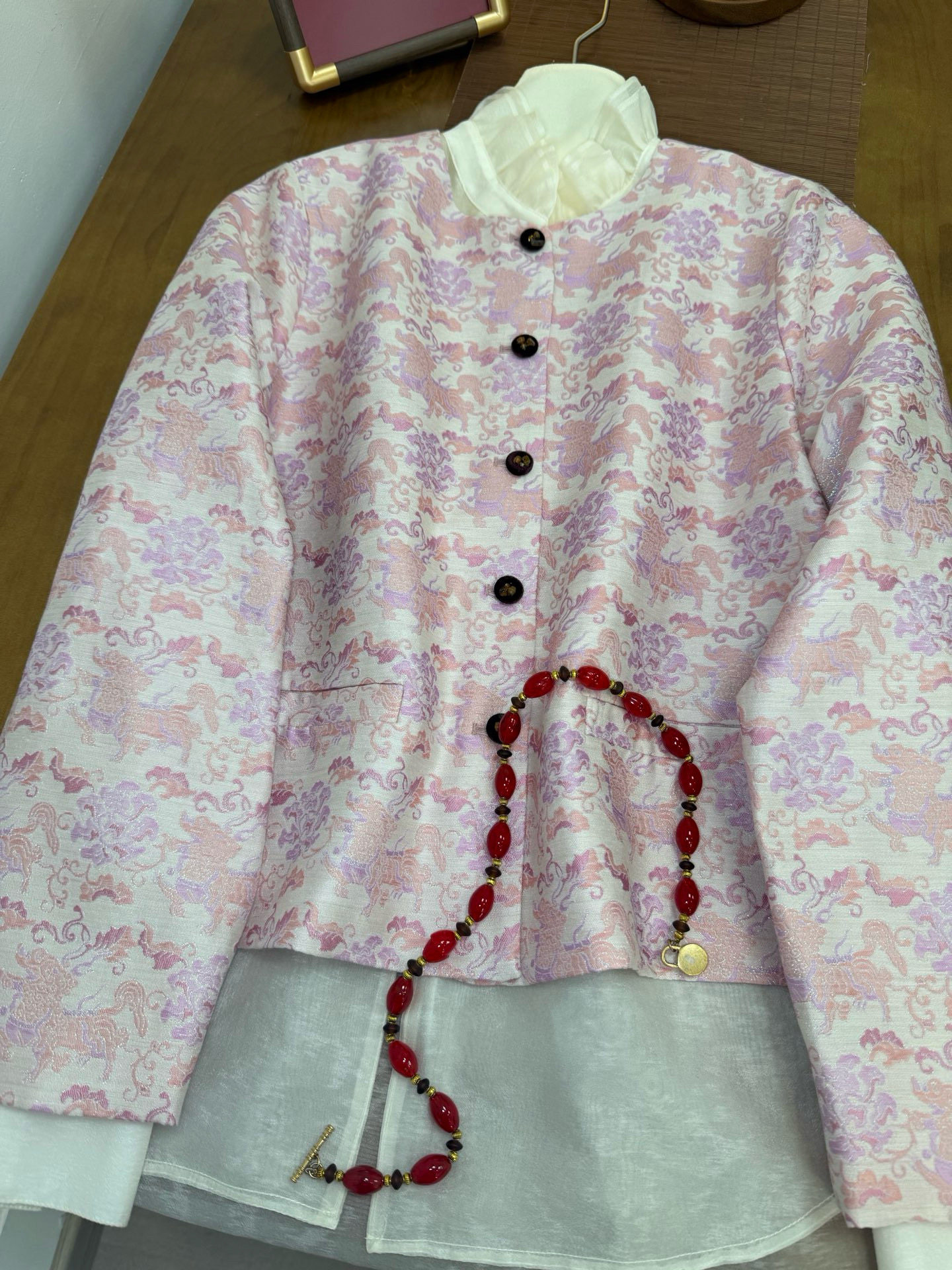 2026春季新款新中式国风真丝宋锦羊毛重工刺绣外套上衣,女装/女士精品,上衣,淘宝优惠券,粉丝福利购,淘宝优惠卷