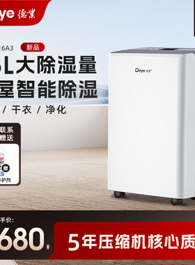 德业家用除湿机16L/D抽湿器DYD-Y16A3