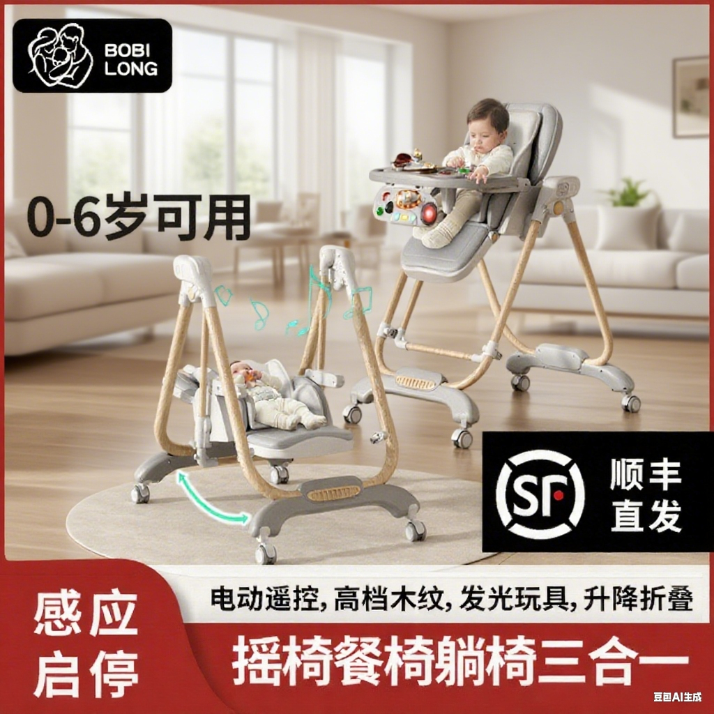 德国BBL高档PU皮儿童餐椅