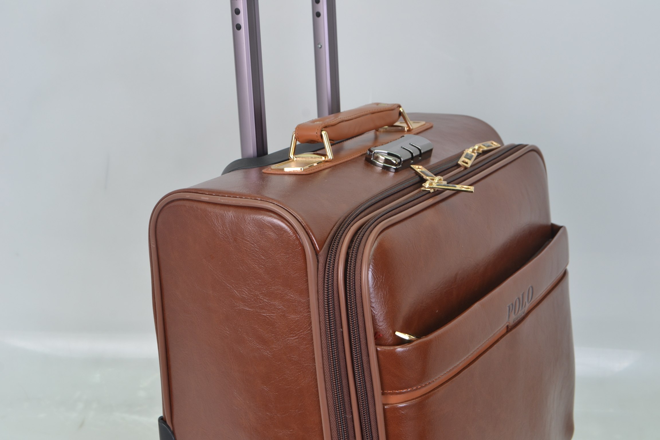 复色古棕皮箱6寸拉杆箱轻女2轮小型商1务146行李箱空姐便登机皮质