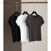 弹力天丝棉纯色短袖 ROW经典 T恤 简约基础款 修身 之作 面料巨舒适