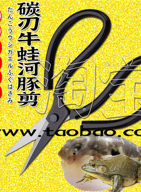 日式手作碳刃商用料理店牛蛙河豚高锋利屠宰剪高效水产牛蛙河豚剪