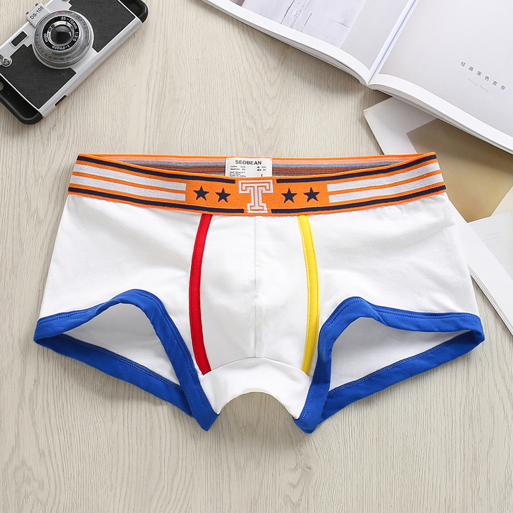 SEOBEAN/希宾男士低腰平角内裤舒适棉透气U凸运动时尚青年Young