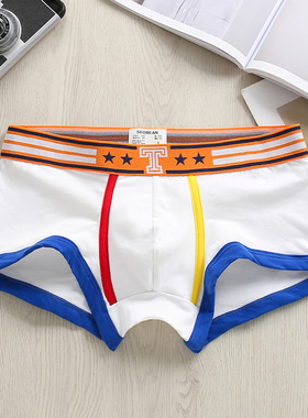 SEOBEAN/希宾男士低腰平角内裤舒适棉透气U凸运动时尚青年Young