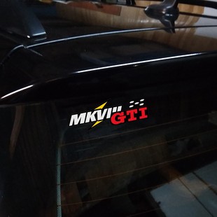 MK8 改装 饰贴 装 GTI后备箱后挡玻璃车尾反光贴 大众高尔夫八代个性