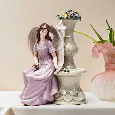 捧花高温天使女孩西班牙摆件雅致