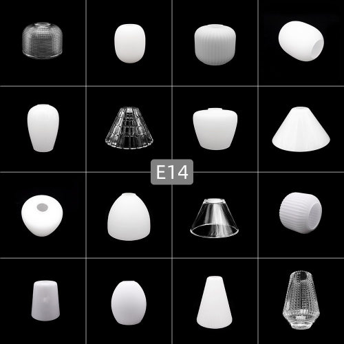 e14白色玻璃灯罩30孔奶白双孔