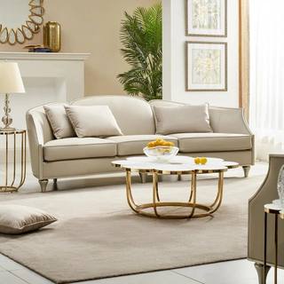 花瓣沙发真皮 美式轻奢实木沙发 现代简约云朵沙发新葡萄庄园沙发