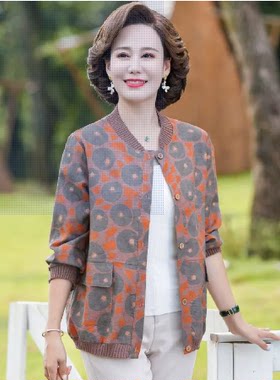 中老年外套女春秋短款洋气薄