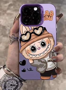 黑色墨镜卡通适用三星s25+手机壳硅胶s24ultra新款s23FE/s22创意s21小众a55a15a16卡通a54a34a35a56a17防摔