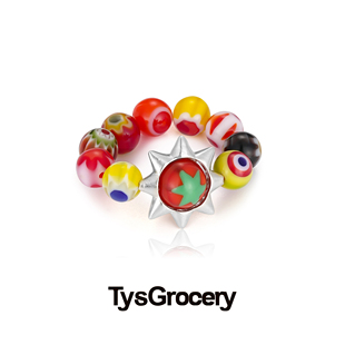 TysGrocery W23 PARK 银标太阳琉璃珠戒指