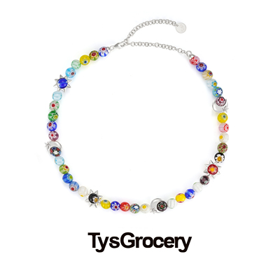 TysGrocery琉璃珠素银夏日女项链