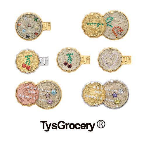 TysGrocery宝石许愿币发夹