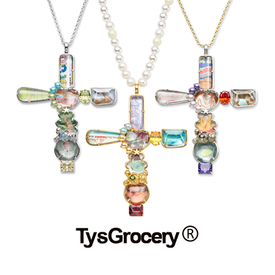TysGrocery 26 宝石相册系列 十字架长项链