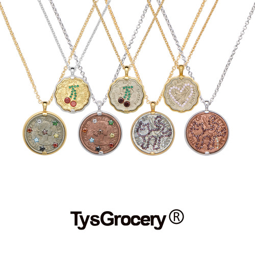 TysGrocery宝石许愿单币项链