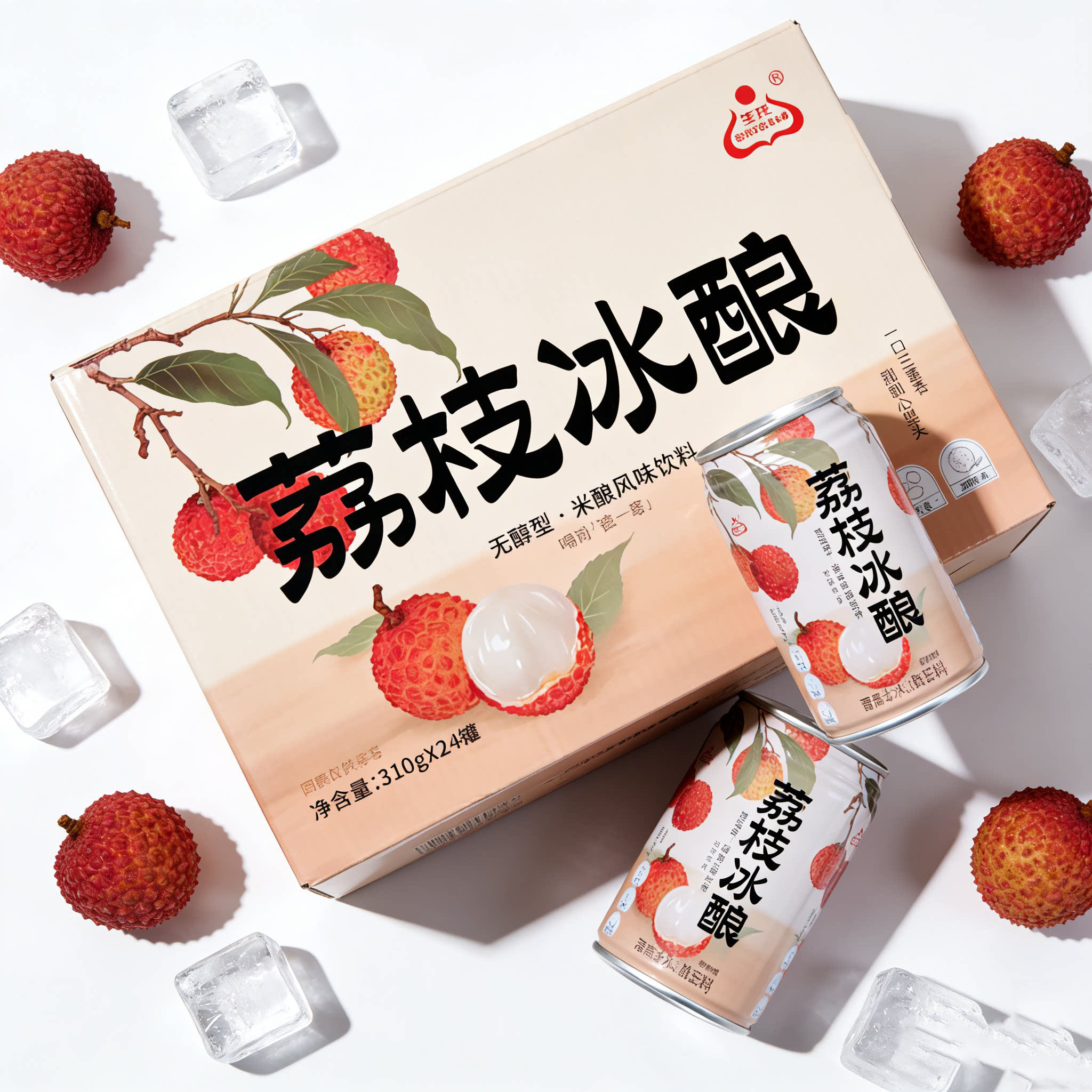 生龙荔枝冰酿孝感特产米酒甜酒酿醪糟米酒无醇型米酿风味饮料便携图片