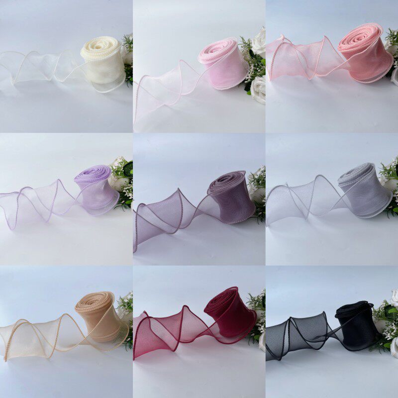 6cm鱼尾纱鲜花包装丝带手工diy发饰蝴蝶结缎带绸带礼品蛋糕彩带,鲜花速递/花卉仿真/绿植园艺,花艺缎带,淘宝优惠券,粉丝福利购,淘宝优惠卷