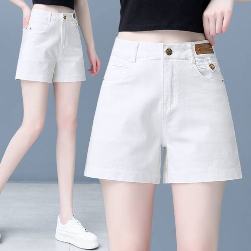 白色牛仔短裤女2025夏季薄款
